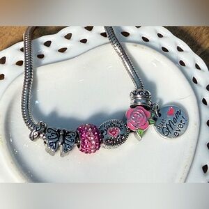 Hallmark Stainless-Steel Limited Edition "Best Mom Ever" Charm Bracelet